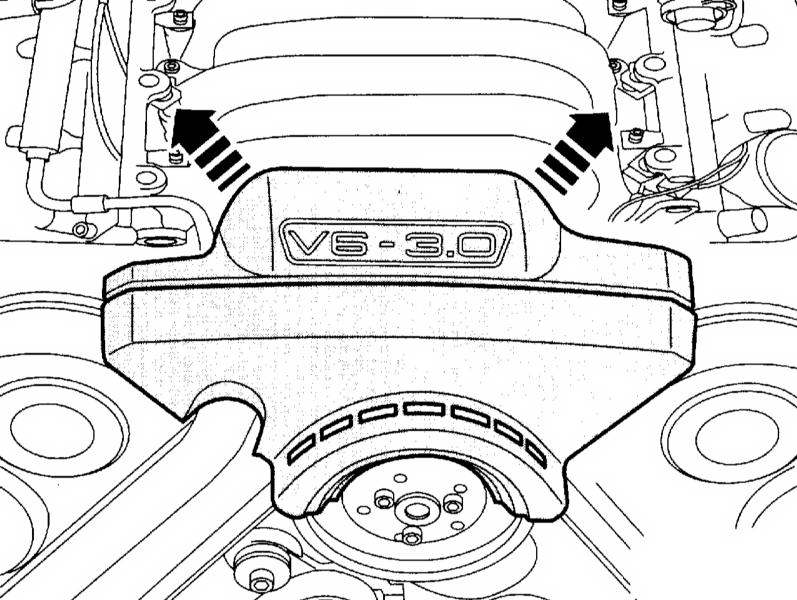 Передняя крышка двигателя Audi A4