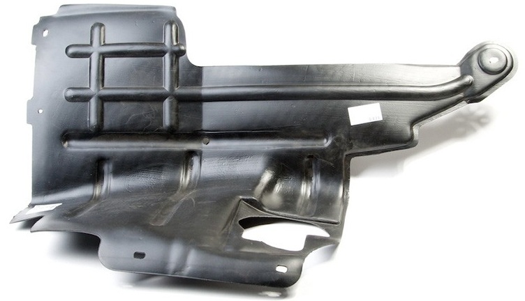 Снятый левый грязезащитный щиток моторного отсека Daewoo Nexia N150 