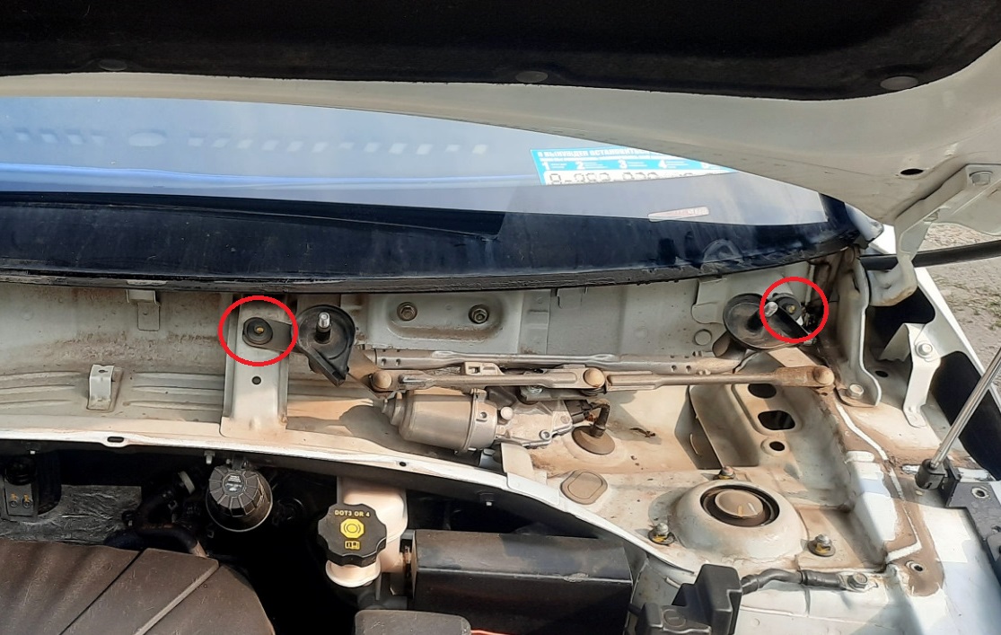 Снятие трапеции стеклоочистителей Hyundai Creta