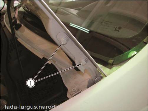 Снятие капота Lada Largus